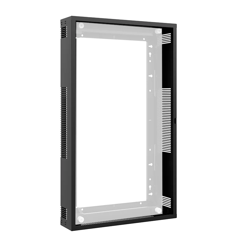 Hagor Cover-Set WH Hisense 55OP90FE 5689 - Umlaufende Abdeckung für Wandhalterung 5688 - hochwetterfest - auch als Outdoorstele nutzbar - Schwarz