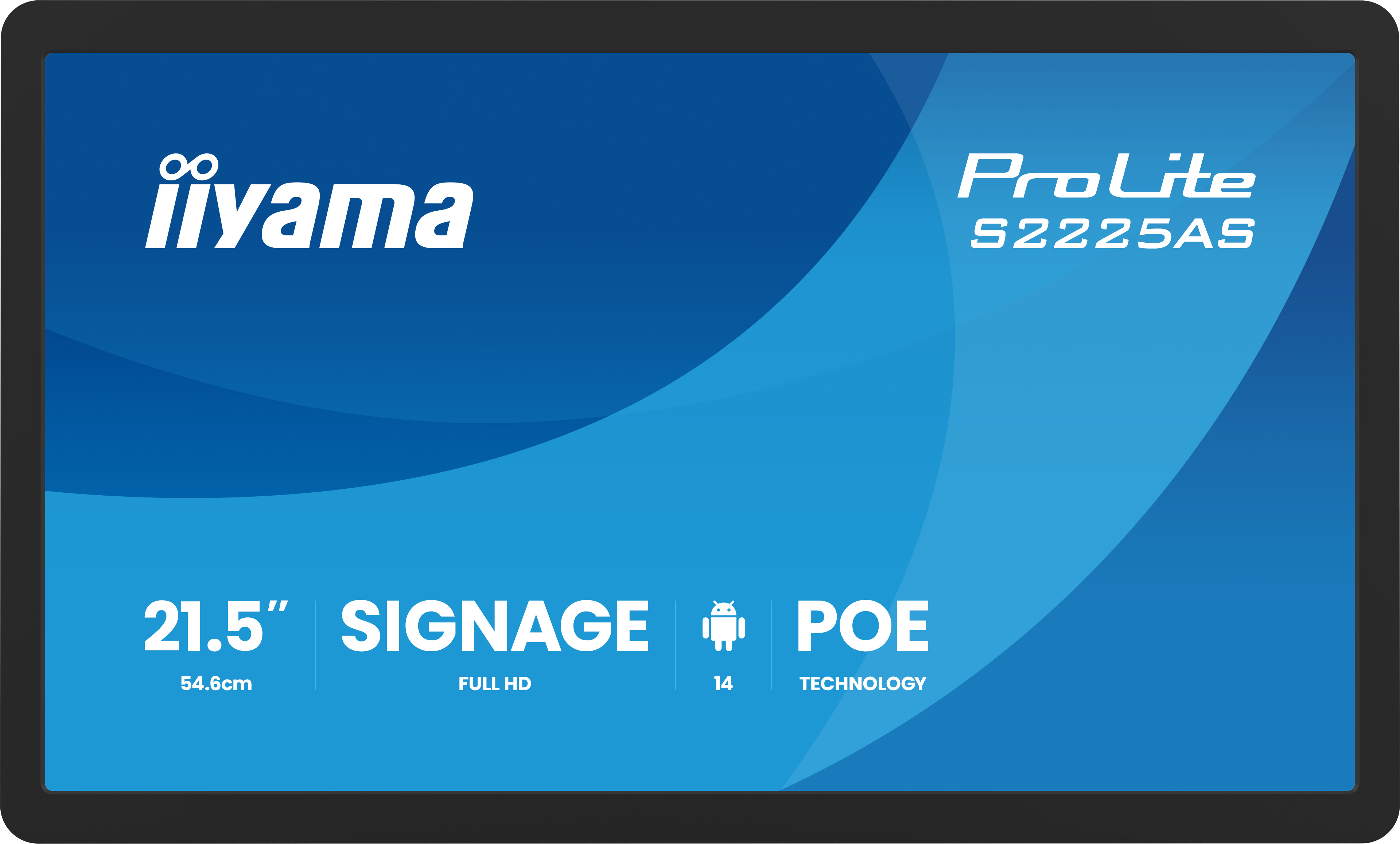iiyama ProLite S2225AS-B1P - 21,5" Full HD Panel-PC, Android 14, PoE, 24/7 Betrieb
