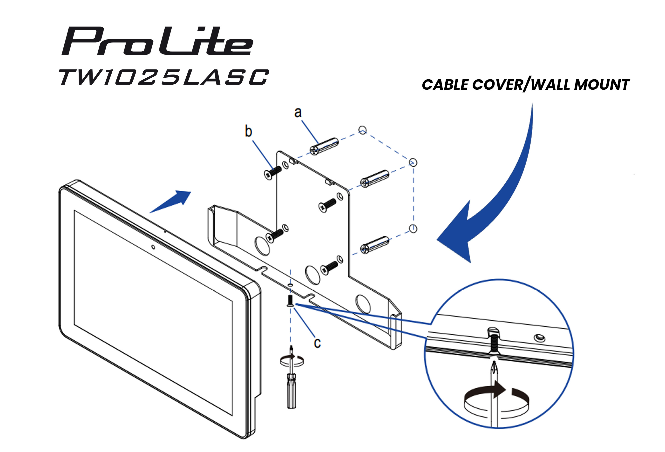 iiyama ProLite TW1025LASC-B3PNR 10,1" Touch-Display – Android 13 – PoE-Betrieb
