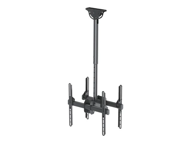 Neomounts NM-C440DBLACK - Dual-Monitor-Deckenhalterung 32-60" - max. 45 kg je Screen - VESA 400x400 - schwenkbar - schwarz