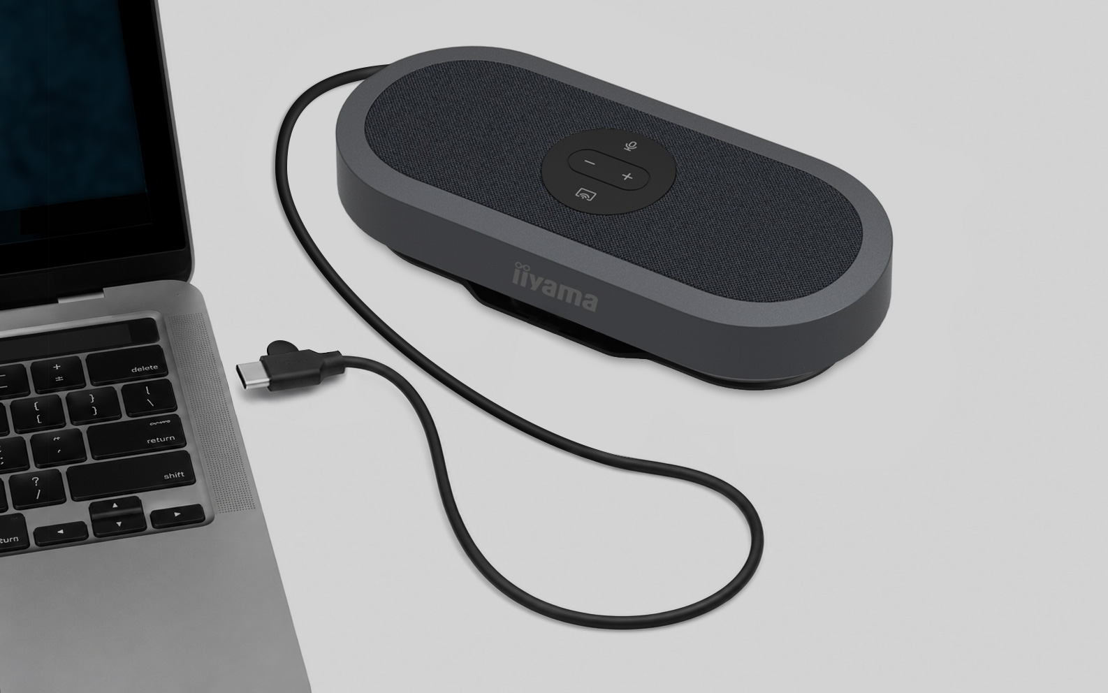 iiyama WP-MEET03M - Kabellose Präsentationslösung - 4K UHD Screencast - 360°-Mikrofonarray - USB-C Plug-and-Play - schwarz