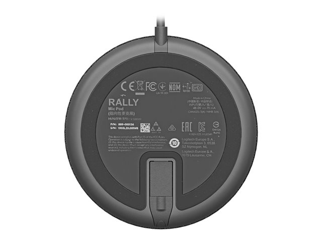 Logitech Rally Mic Pod Graphit - Modulares Erweiterungsmikrofon