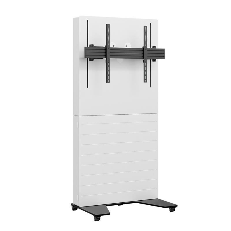 Hagor CON-Line Big M Lift 75-86" 2779 - Medienstele mobil mit Rollen elektrisch höhenverstellbar - 75-86" - 500mm Fahrweg - Landscape - max. 75 kg - VESA 200x200-800x600 - Weiß/Schwarz