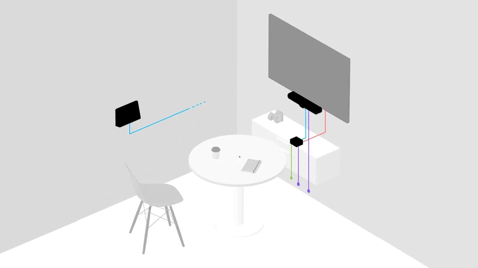 Logitech Tap Wandhalterung – Bündige Montage & HDMI-Clip
