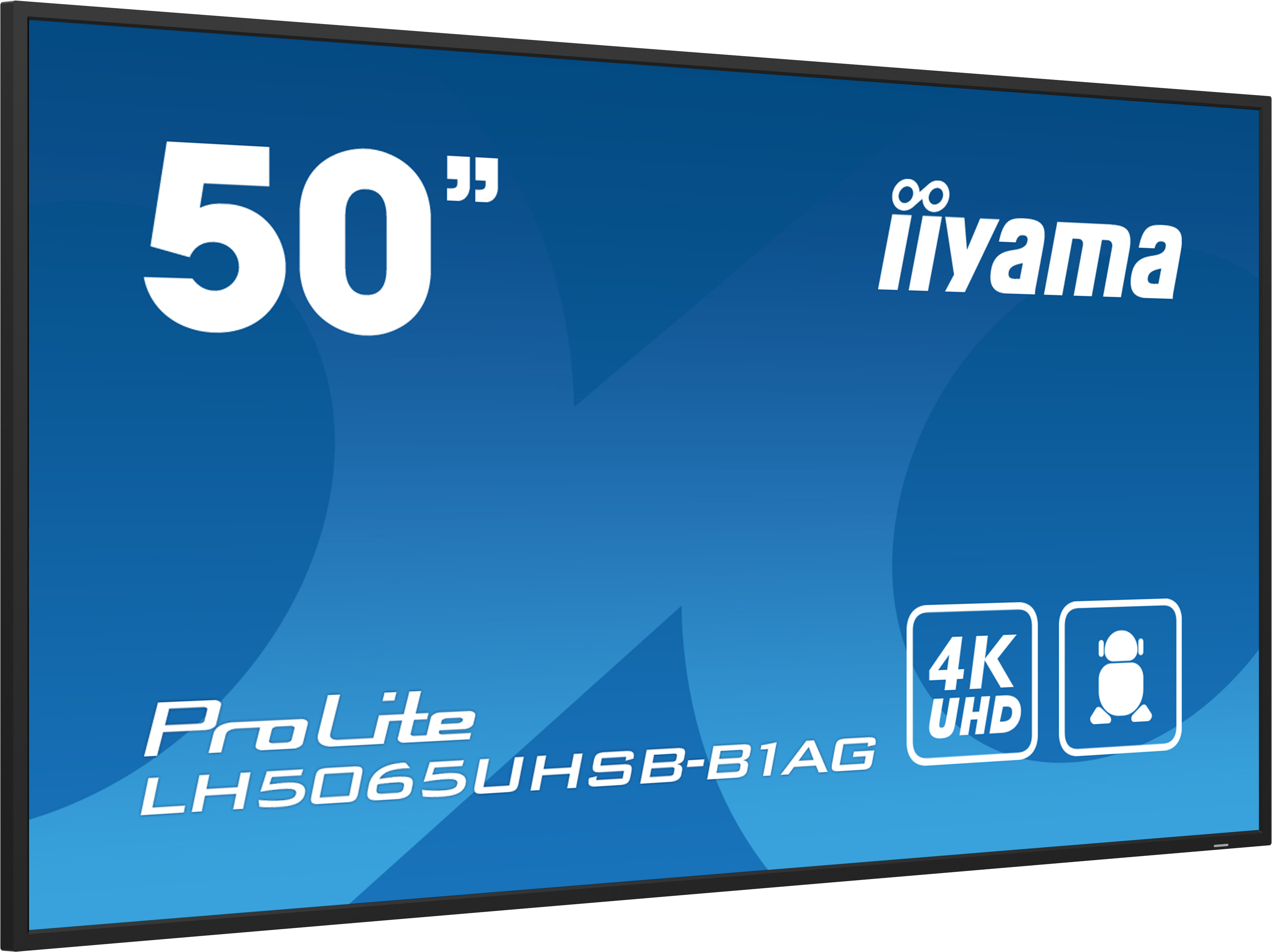 iiyama ProLite LH5065UHSB-B1AG - 50" 4K Digital Signage Display, 800 cd/m², Anti-Glare, Android 11