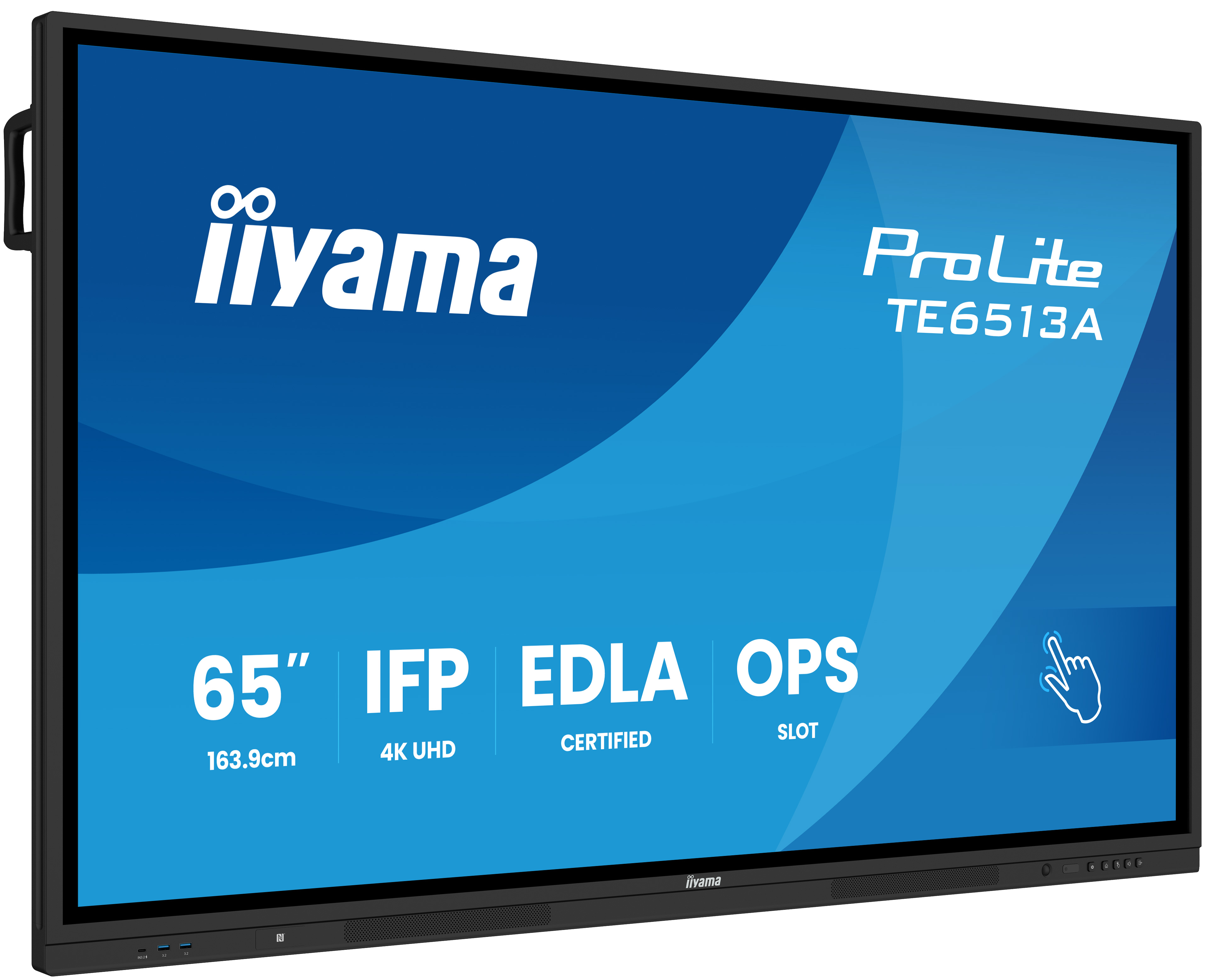 iiyama ProLite TE6513A-B3AG - Interaktives Touch-Display 65 Zoll - 4K UHD - Android 14 EDLA - 40-Punkt-Infrarot-Touch - 2x20W + Subwoofer - VESA 600x400
