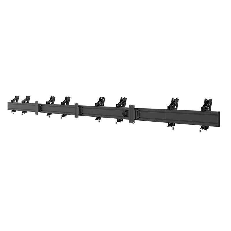 Hagor CPS Menuboard W4L 3321 - Wandhalterung 4x 32-43" - Landscape - neigbar -5°/+15° - max. 50 kg je Display - VESA 200x200 - Schwarz