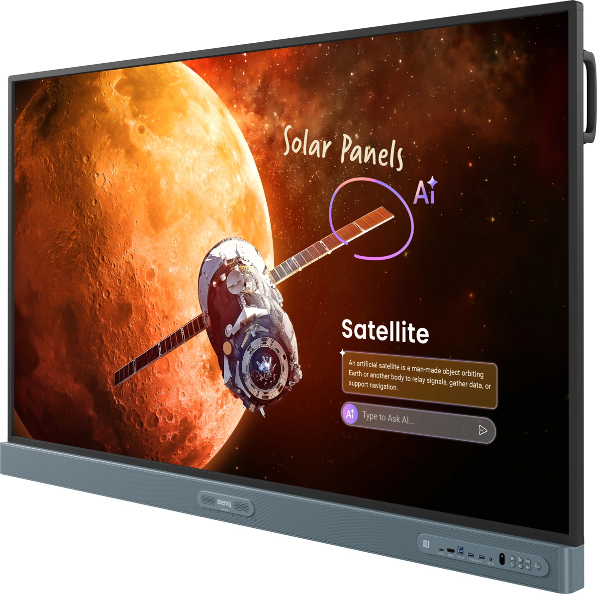 BenQ RP6505 - Interaktives Touch-Display 65 Zoll - 4K UHD - 450 cd/m² - Android 15 EDLA - 50-Punkt-Touch - 10-TOPS-KI - 70W Audio - VESA 600x400