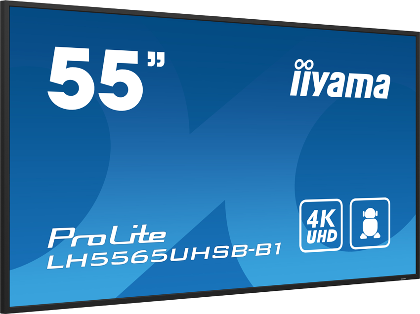 iiyama ProLite LH5565UHSB-B1 - 55" 4K Digital Signage Display, 800 cd/m², Android 11