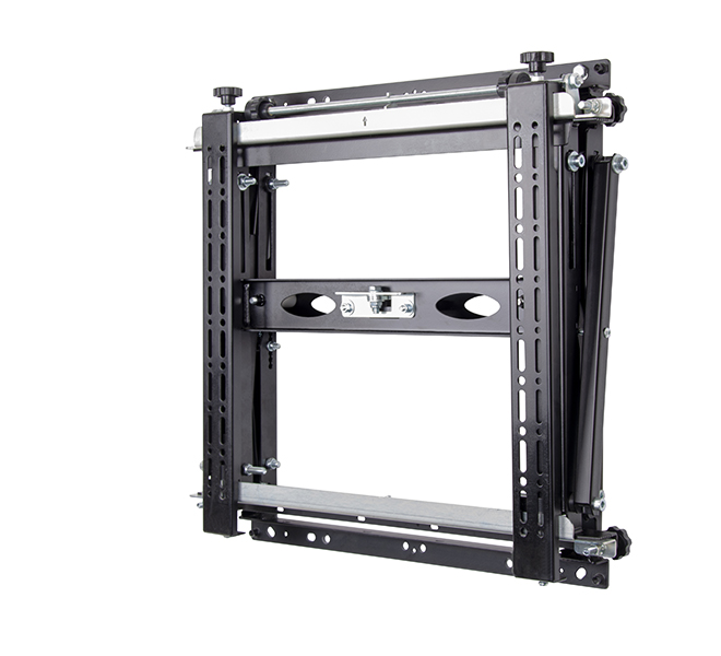 B-Tech BT8310XL - Pop-Out Videowall-Wandhalterung 42-120" - Landscape und Portrait - max. 125 kg - VESA 200x100-600x400 - schwarz