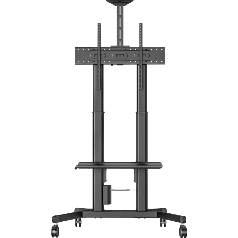 Vision VFM-F26M - Display Rollwagen 55-100" - motorisch höhenverstellbar 400 mm - neigbar - Videokonferenzablage - max. 80 kg - VESA 200x200-800x600 - schwarz