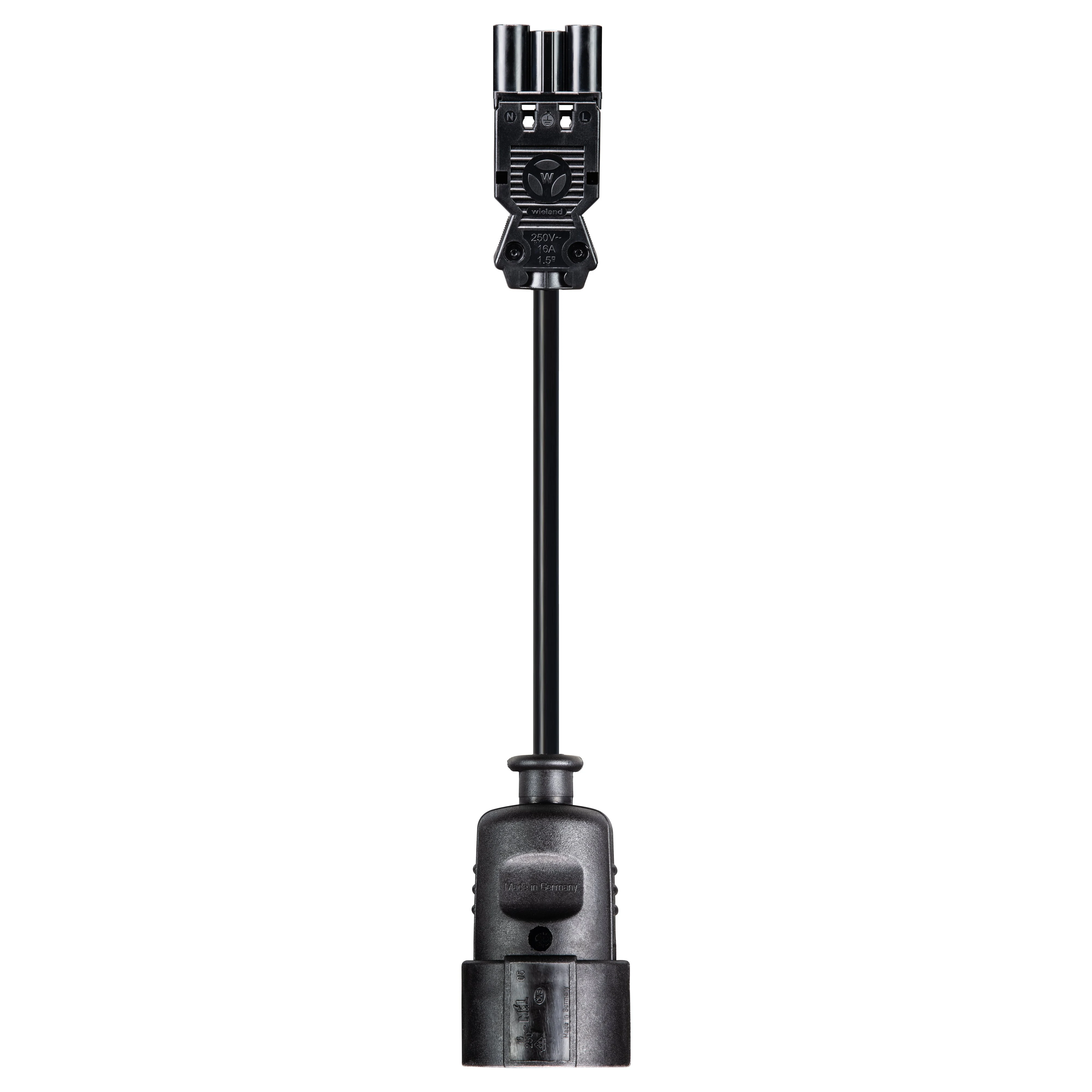 Kindermann Schuko-Kupplung auf GST18 Stecker, 0,5 m - Adapter auf Schuko-Kupplung