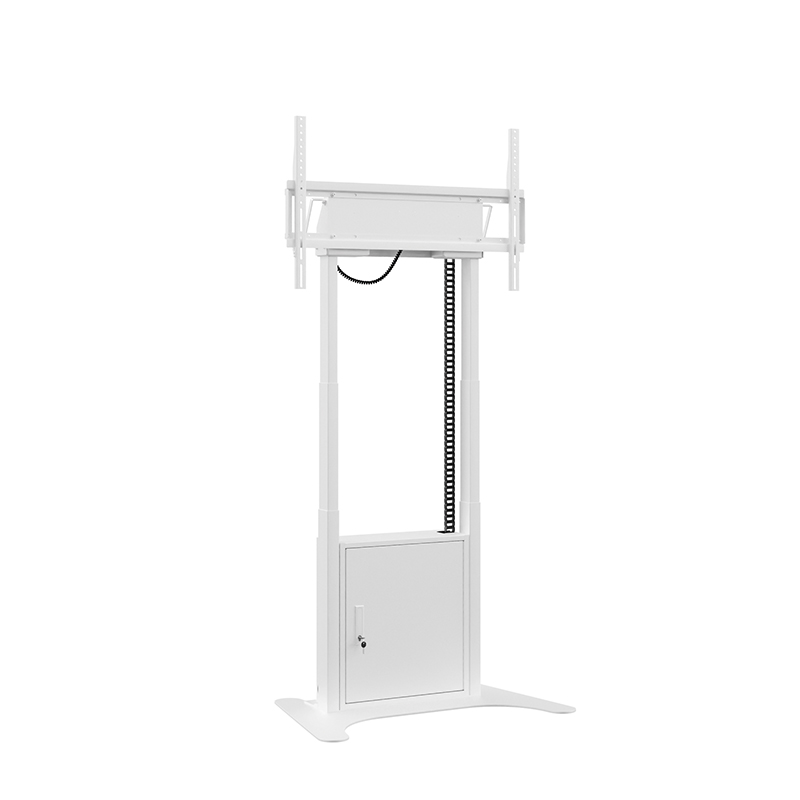 Hagor HP Twin Lift FS-W 8250 - freistehender motorischer Display-Lift 55-86" - max. 120 kg - VESA 900x600 - 980 mm Hub - weiß