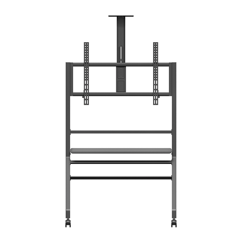 HAGOR BrackIT Stand Scandio Schwarz 8274 - Display-Rollwagen 55-86" - VESA 200×200-900×600 - max. 90 kg - inkl. Kameraaufnahme und AV-Ablage