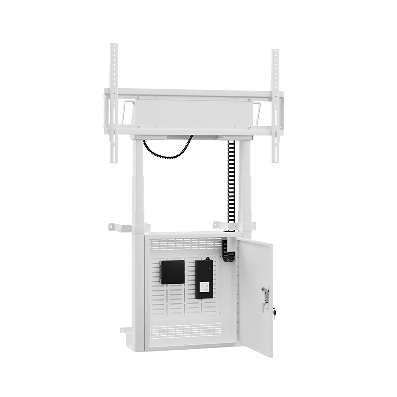 Hagor HP Twin Lift FW-W 8252 - Boden-Wand-Montage motorischer Display-Lift 55-86" - max. 120 kg - VESA 900x600 - 980 mm Hub - weiß