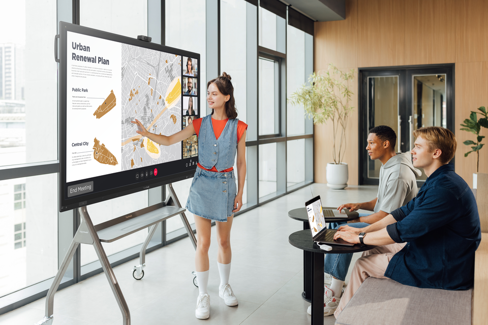 ViewSonic TeamJoin TWC101 - 4K USB-C Konferenzkamera für ViewBoard IFP51 & IFP63 - 117° Sichtfeld - 4x Digitalzoom - Dual-Mikrofon - Schwarz