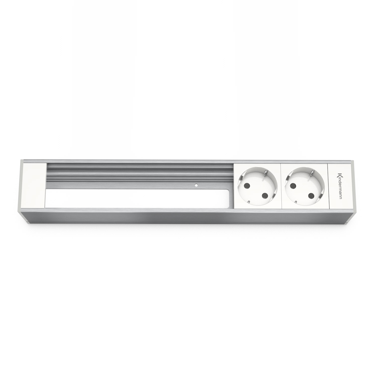 Kindermann CablePort Modulträger 6-fach, 2x Strom