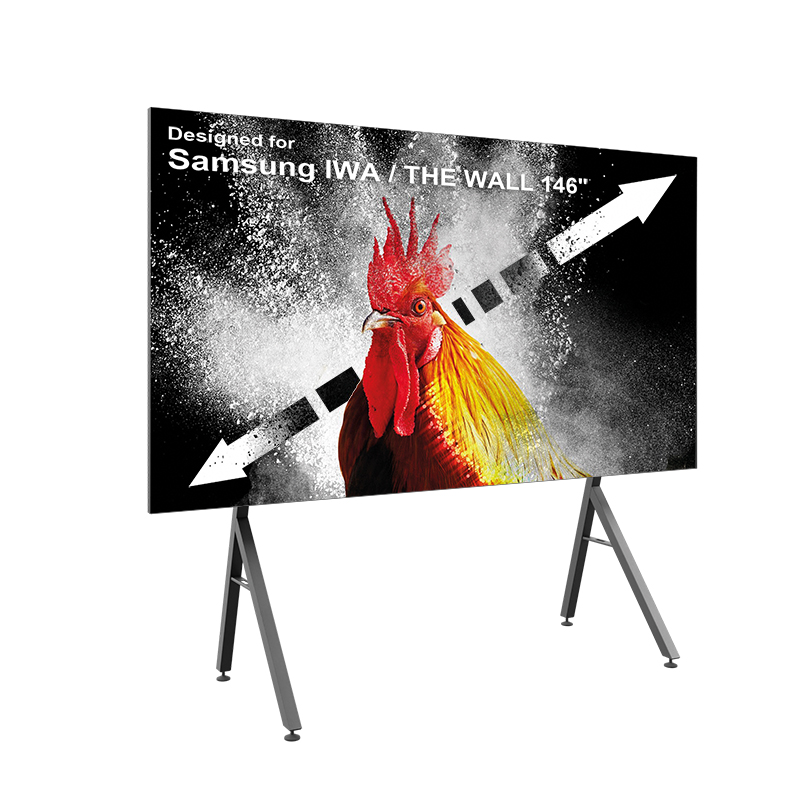 HAGOR HP LED Floorstand Samsung IWA / The Wall 146" 5966 - freistehendes Standsystem - 3 Höhen-Positionen - Standfuß - Schwarz