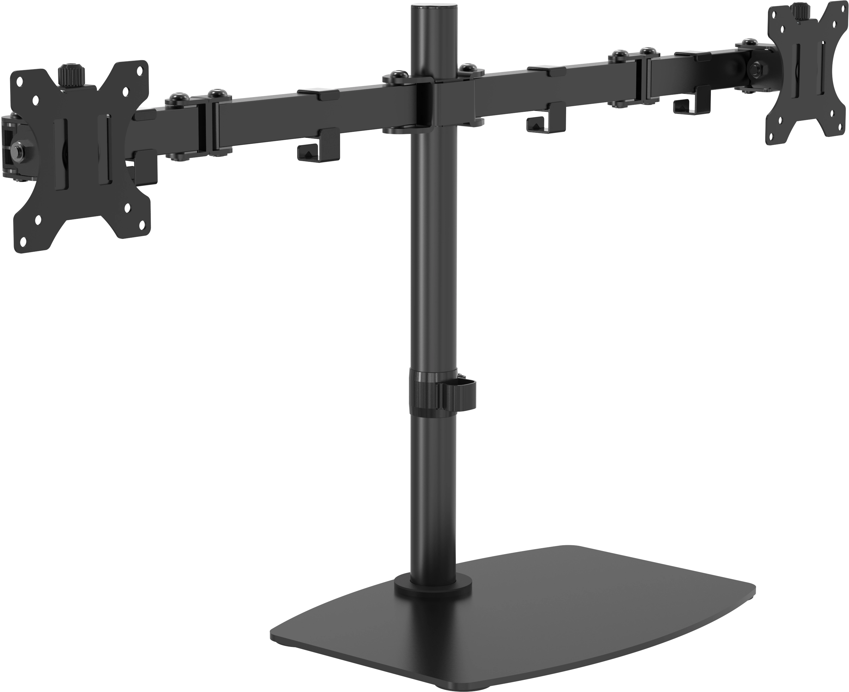 Vision VFM-DSDB - Doppel-Bildschirm-Schreibtischständer - 2× 13-32" - VESA 75x75/100x100 - 2× 8 kg - Doppelschwenkarm - schwarz