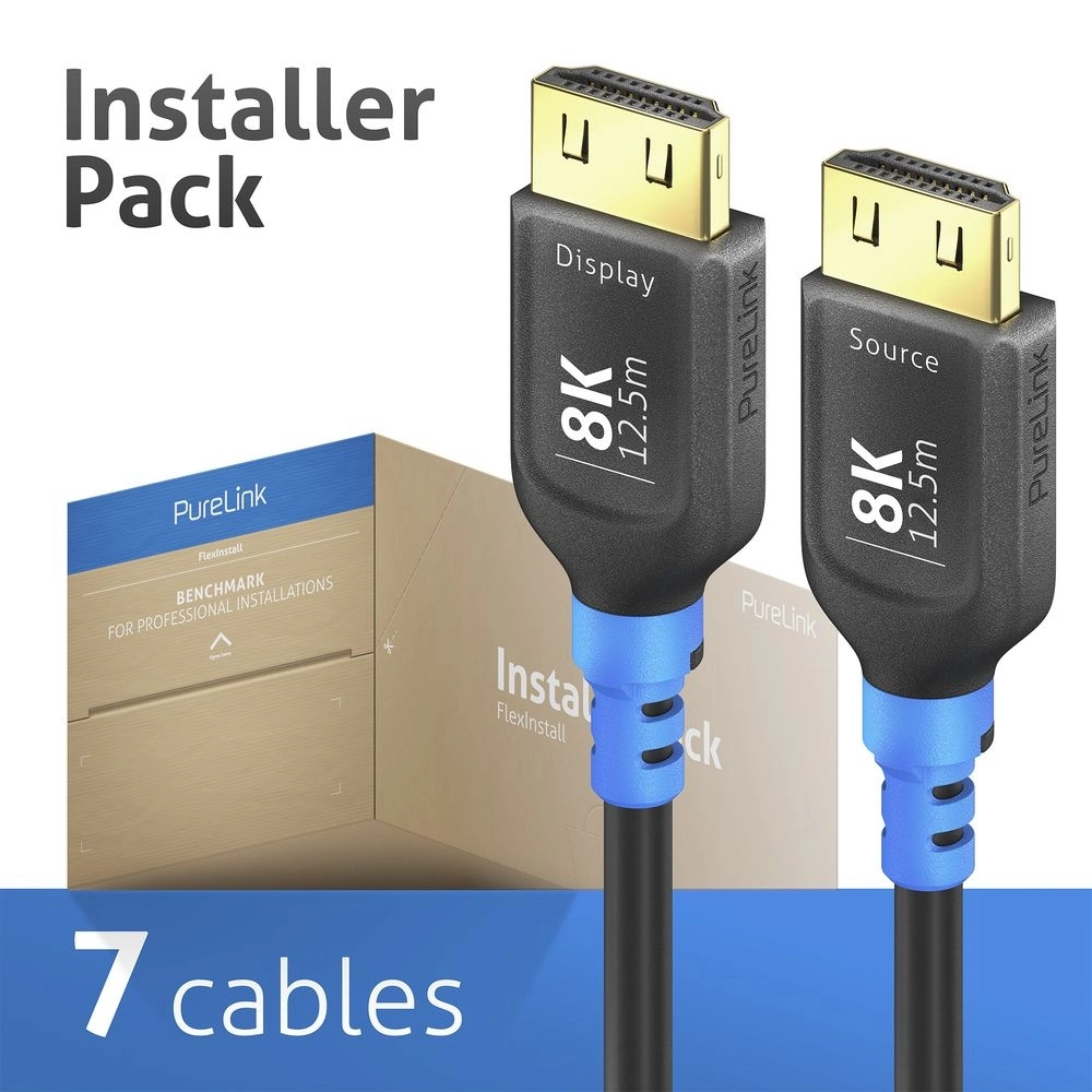 PureLink FI-H150-125-PCK - HDMI 2.1 AOC Glasfaserkabel 15m - InstallerPack - 7 Kabel - 8K UHD - 48Gbps