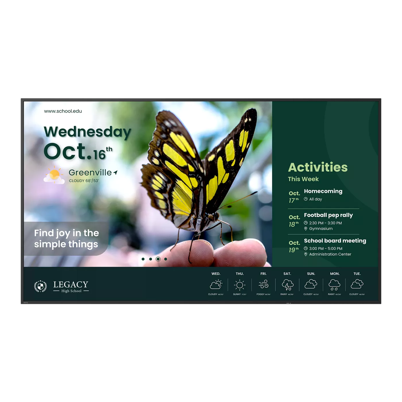BenQ ST6504 - 65 Zoll 4K Digital Signage Display - UHD ADS - 350 cd/m² - 18/7 - Android 14 - VESA 400x400 - schwarz