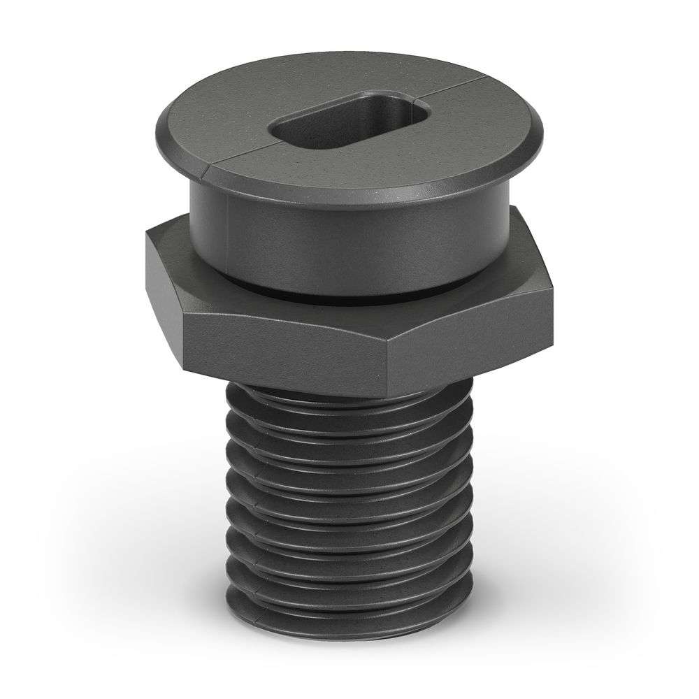 PureLink PI-TM101 - USB-C Tischhalterung für PI6630 Verlängerungskabel - 25 mm Einbaubohrung - Tischstärke 10 bis 35 mm - Aluminium - mattschwarz