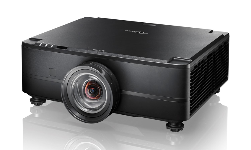 Optoma ZK810TST - 4K UHD Ultrakurzdistanz-Laserprojektor, 8500 Lumen, Lens-Shift, HDBaseT, IP5X, 30.000h, Schwarz