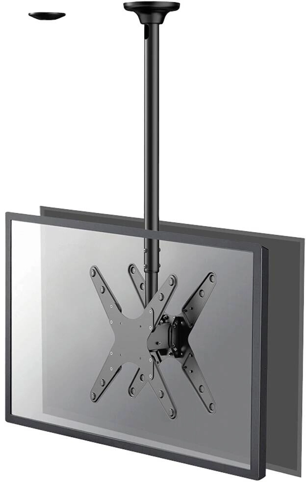 Neomounts FPMA-C340DBLACK - Doppel-Deckenhalterung 2x32-75" - max. 2x50 kg - VESA 400x400 - 360° Schwenk - H 106-156 cm - schwarz
