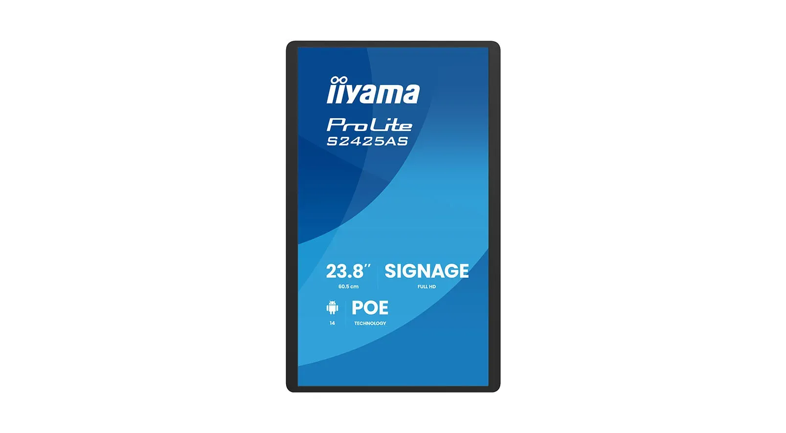 iiyama ProLite S2425AS-B1P - 24" Full HD Panel-PC, Android 14, PoE, 24/7 Betrieb