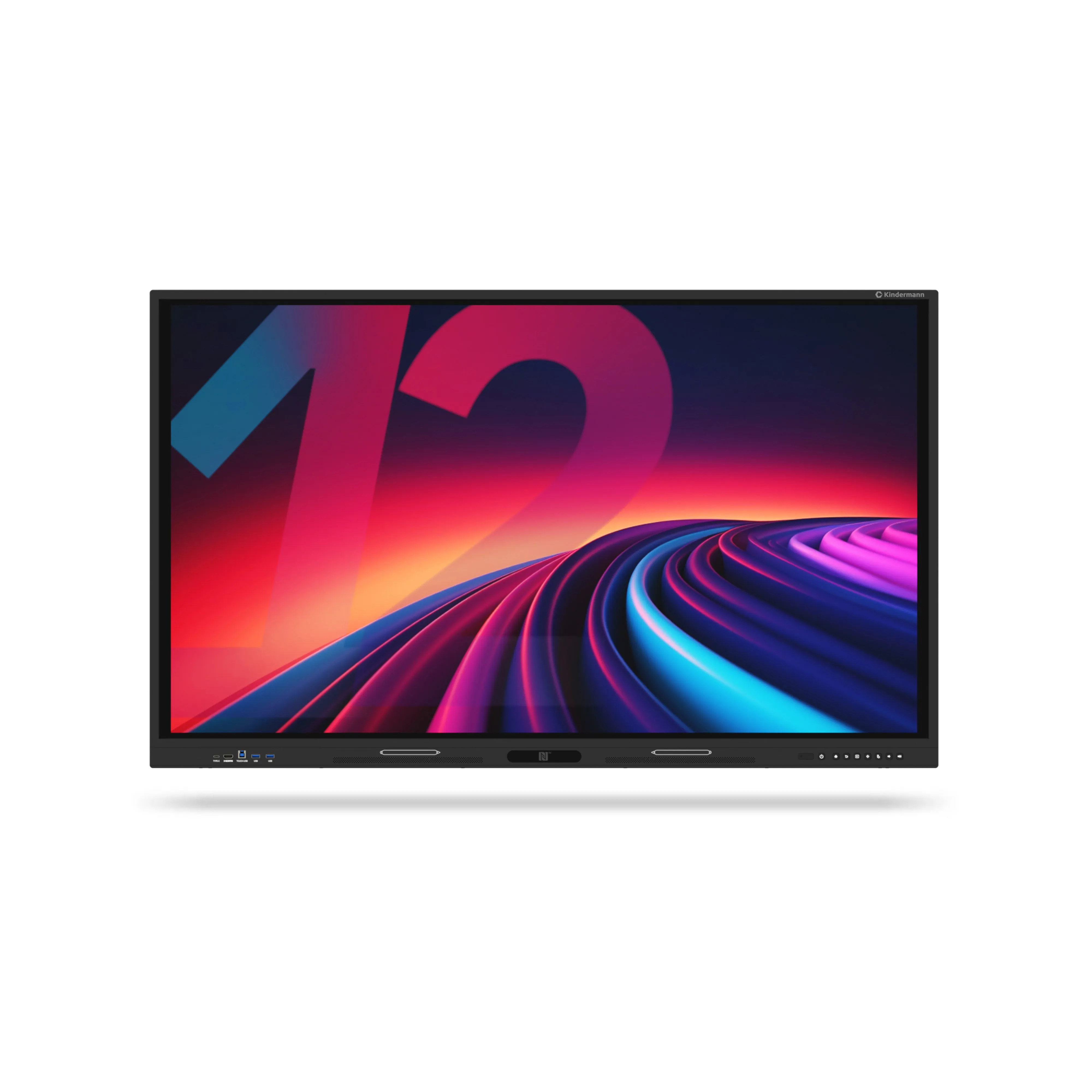 Kindermann TD-1255 - Interaktives Touch-Display 55 Zoll - 4K UHD IPS - 450 cd/m² - Android 14 EDLA - 50-Punkt-Touch (Infrarot) - 60W 2.1-Audio - VESA 400x400