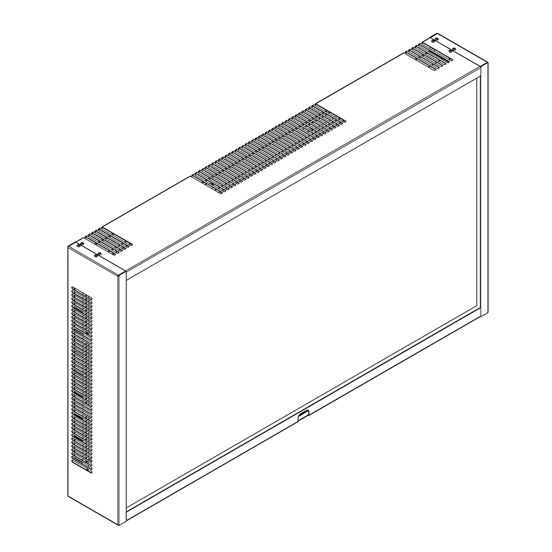 Hagor Cover-Set WH Hisense 55OP90FE 5689 - Umlaufende Abdeckung für Wandhalterung 5688 - hochwetterfest - auch als Outdoorstele nutzbar - Schwarz
