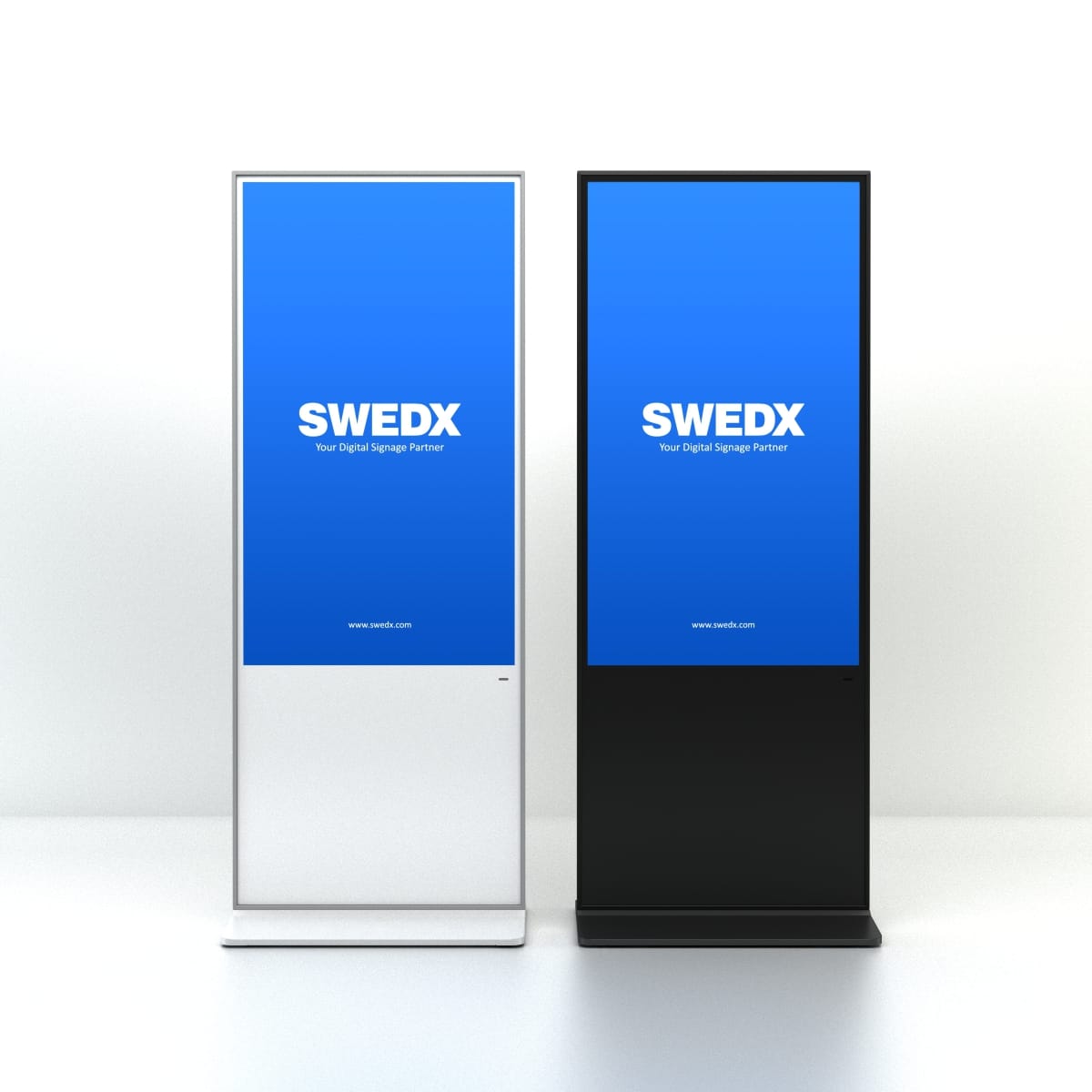 SWEDX Lamina Touch SWLT-55K8-A2-V2 - Touch-Stele 55" Portrait - 4K UHD - 350 cd/m² - 24/7 - Infrarot 10-Punkt-Touch - NO-OS - schwarz
