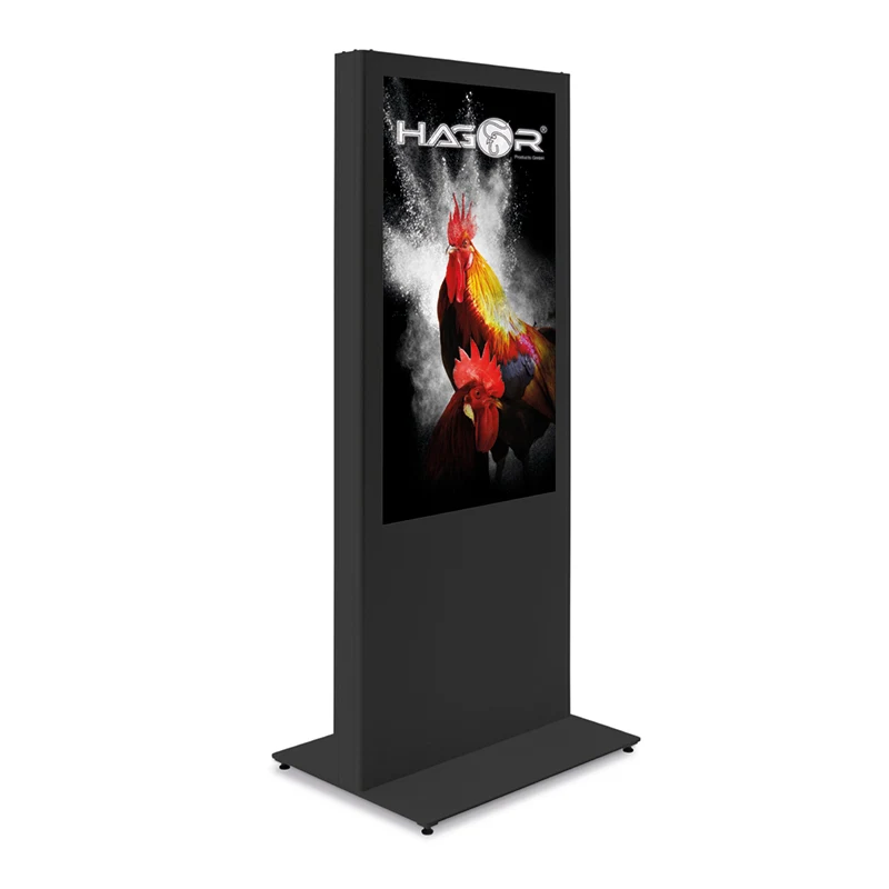 Hagor vis-it Bundle iiyama ProLite LH5566UHSB-B1AG - Indoorstele Portrait 55 Zoll - 4K UHD - 800 cd/m² - 24/7 - Mini-PC-Fach abschließbar - RAL 7016