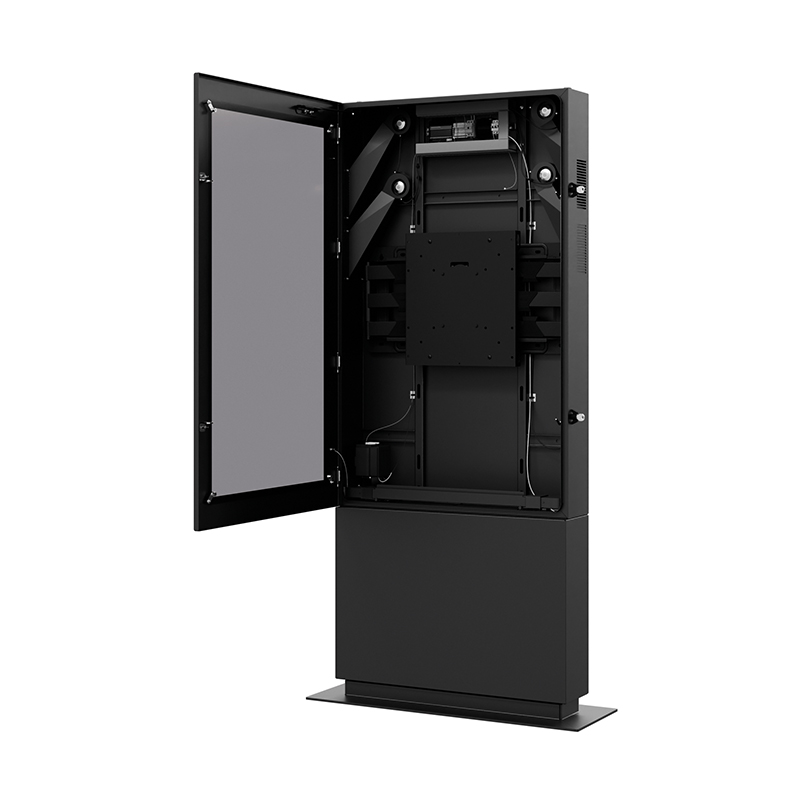 Hagor SOPK 55" Portrait Bundle mit Samsung OM55N-S - Outdoor-Stele komplett - IP65 - 4.000 cd/m² - Heizung und Lüftung - Graphit RAL 7016