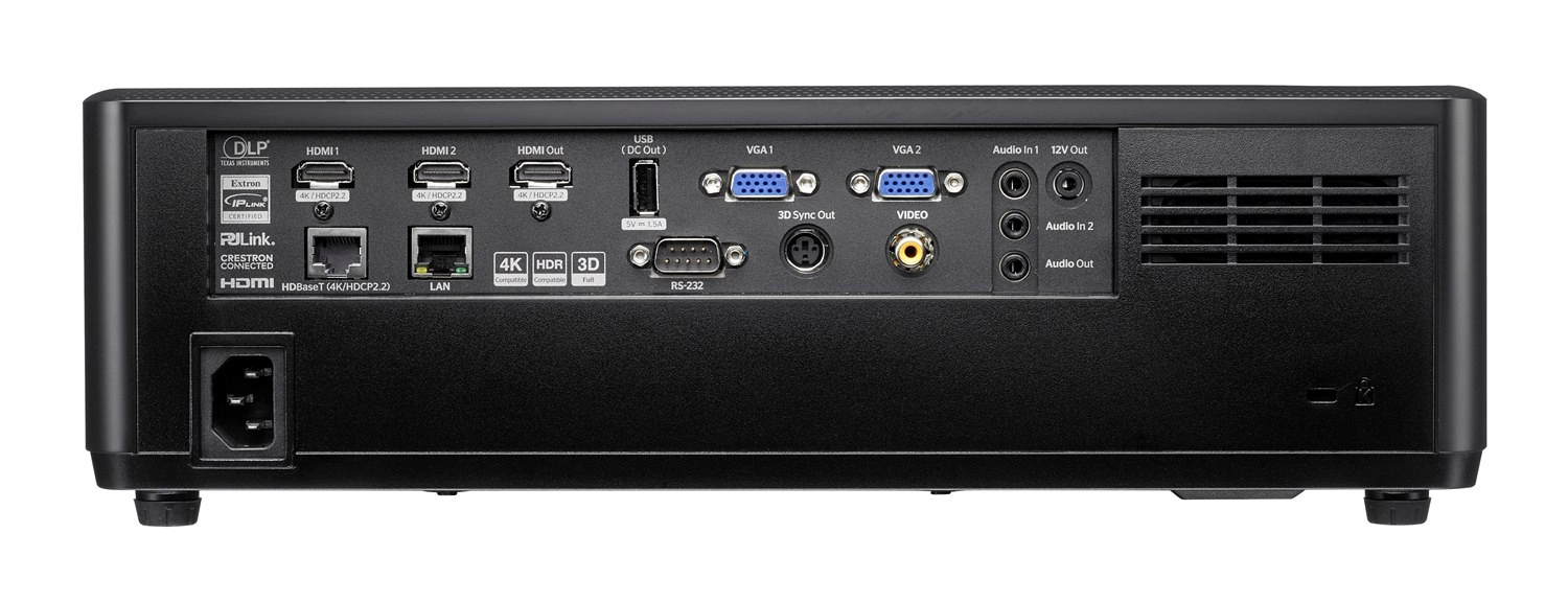 Optoma ZU607TST - WUXGA Kurzdistanz-Laserprojektor - 6.000 Lumen - HDR - Lens-Shift - HDBaseT - IP6X - 24/7 - schwarz