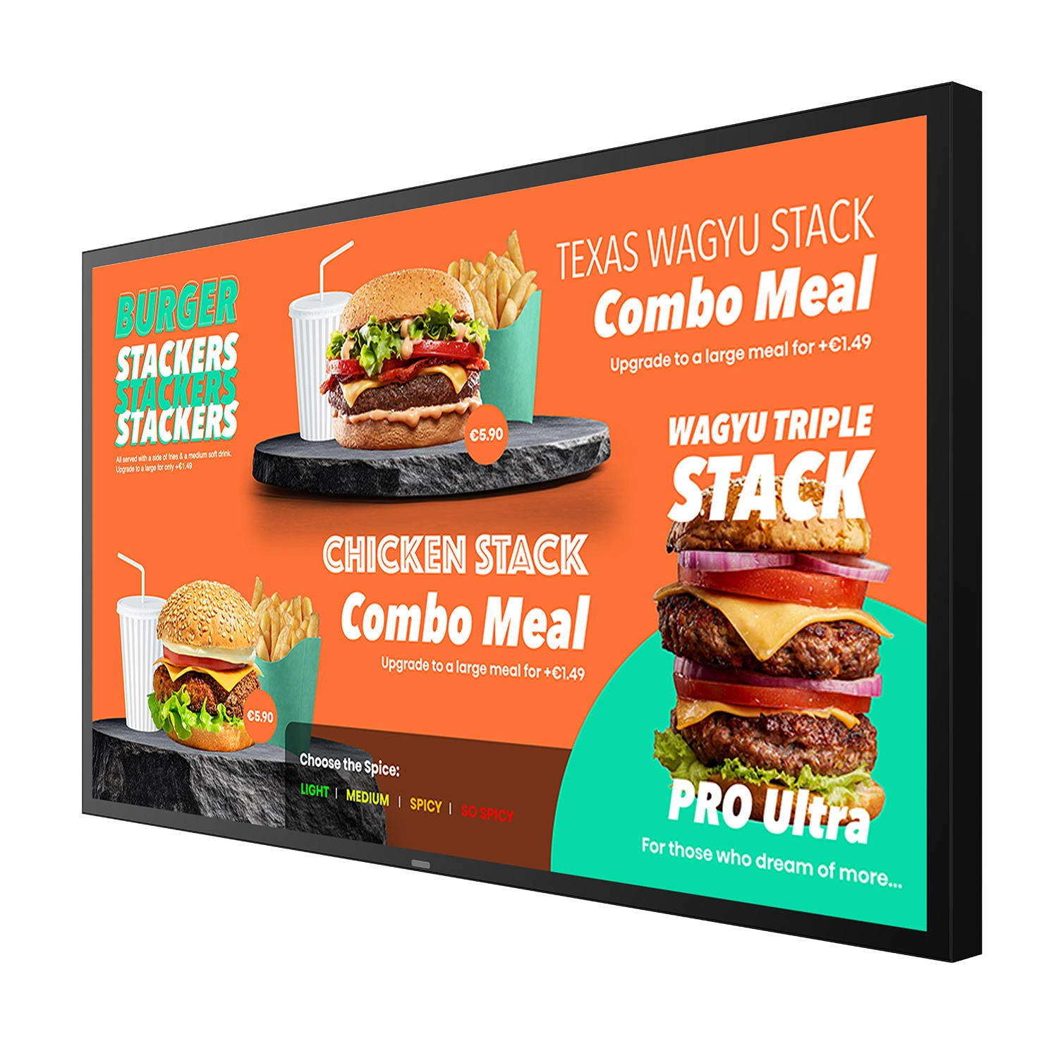 Hisense 55OP90FE - 55" Outdoor Display - 4K UHD - 4.000 cd/m² - 24/7 - IP56 - IK10 - Android 14 - VESA 1186x560 - schwarz