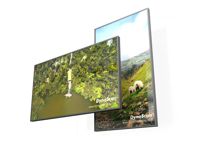 DynaScan DS752LT5-1 - 75 Zoll Schaufenster-Display Semi-Outdoor - 4K UHD 3840 × 2160 - 4500 cd/m² - Android 8.0 - VESA 800x400 - schwarz