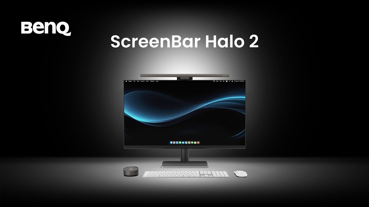 BenQ ScreenBar Halo 2 Monitorlampe | Das Upgrade für jeden Schreibtisch