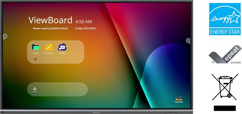 ViewSonic IFP8650-5F – 86" Interaktives Display - Zero-Bonding & Android 13