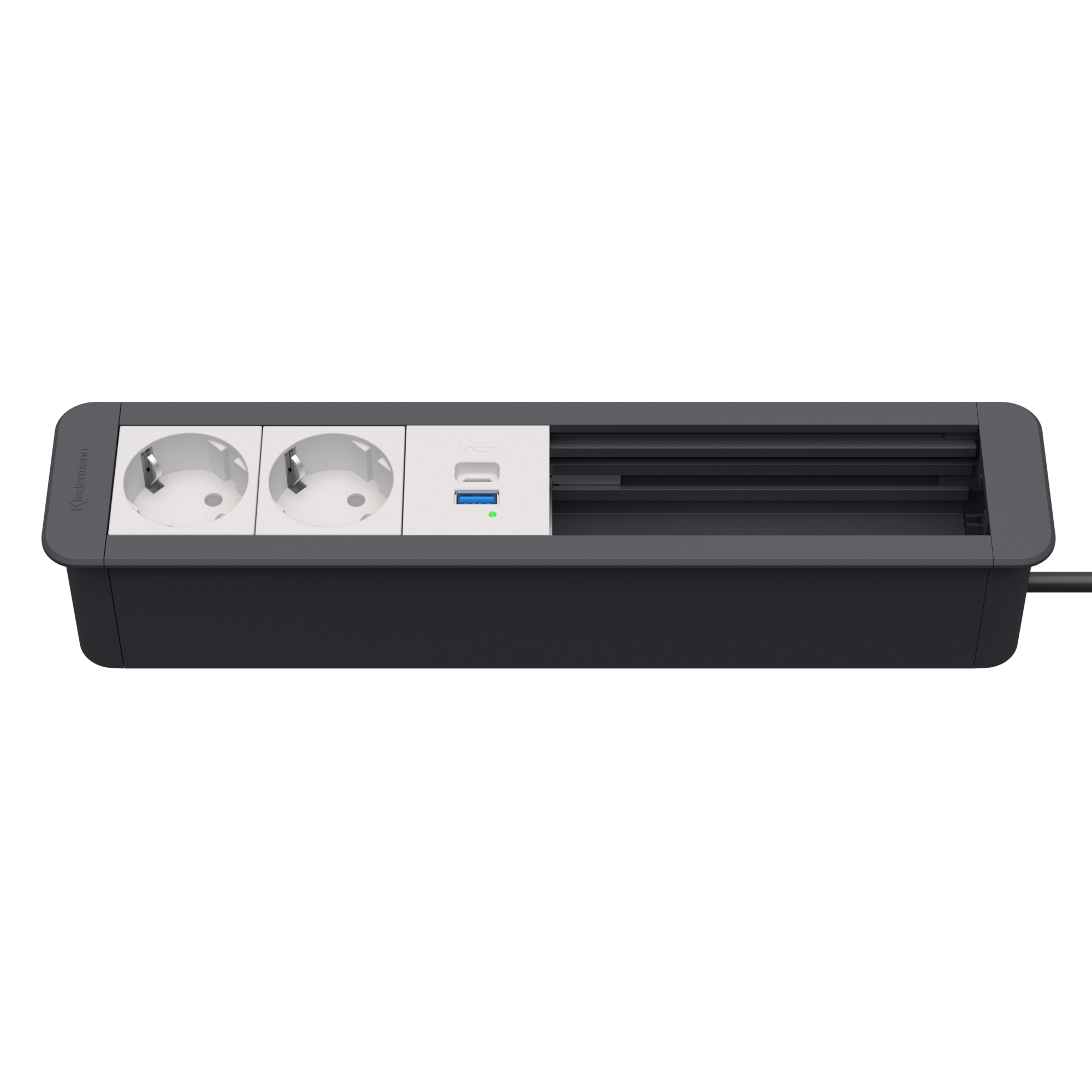 Kindermann CablePort Office frame 6-fach, 2x Strom + 1x USB-A/C