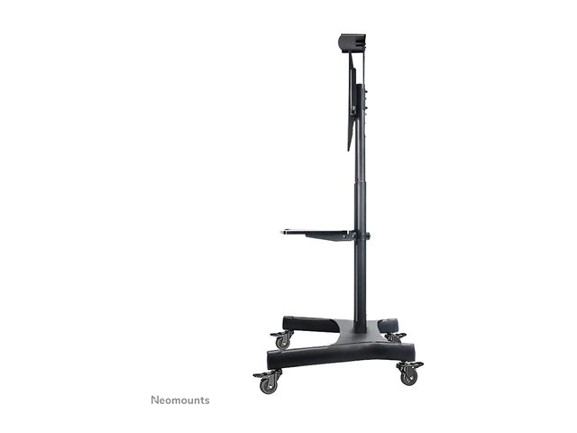 Neomounts NM-M1700BLACK - Trolley 32-75" - Landscape - höhenverstellbar - max. 50 kg - Ablageboard & Videokonferenzablage - VESA 200x200-600x400 - schwarz