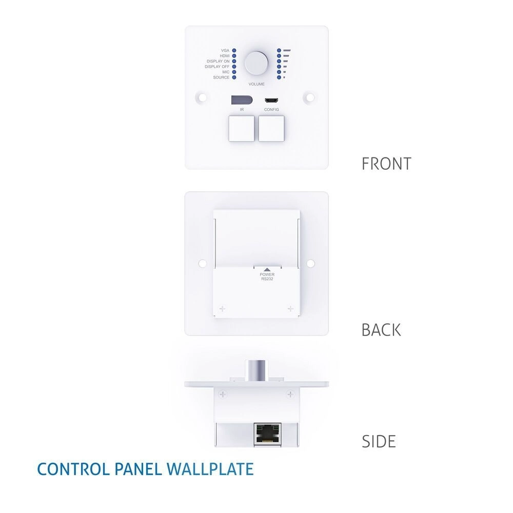 PureTools PT-PK100 - HDBaseT AV-Verteilungssystem Set - Wandanschlussfeld, Receiver, Bedienfeld, 30m, 2x20W