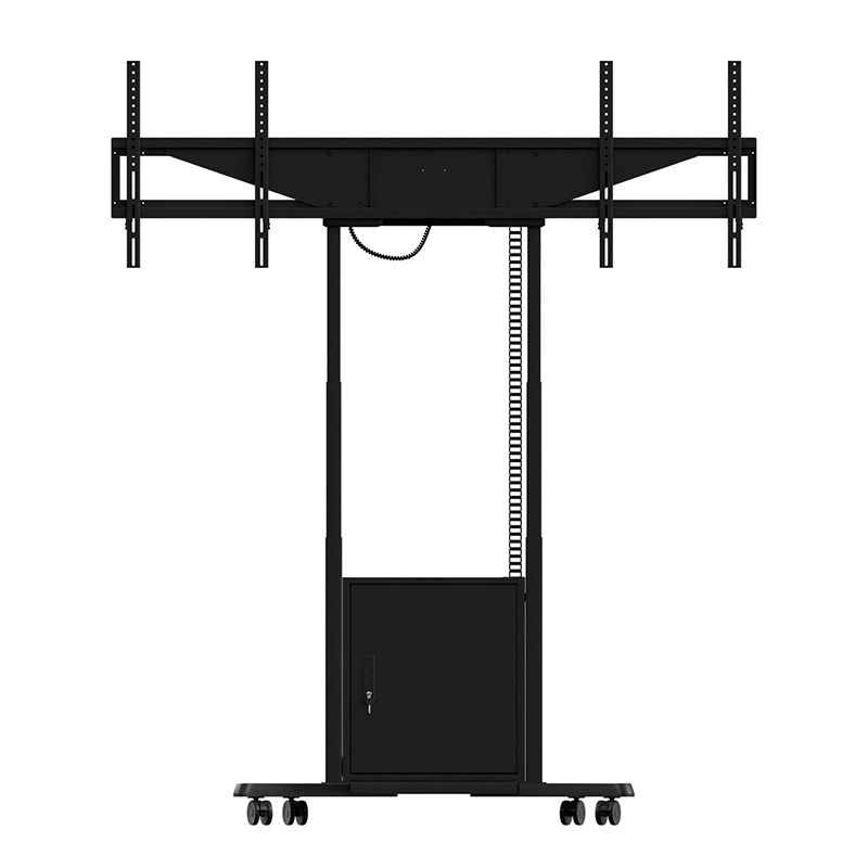 Hagor HP Twin Lift M-DB 8253 - mobiler motorischer Dual-Display-Lift 2x 46-65" side-by-side - 2x 60 kg - VESA 600x400 - 980 mm Hub - schwarz