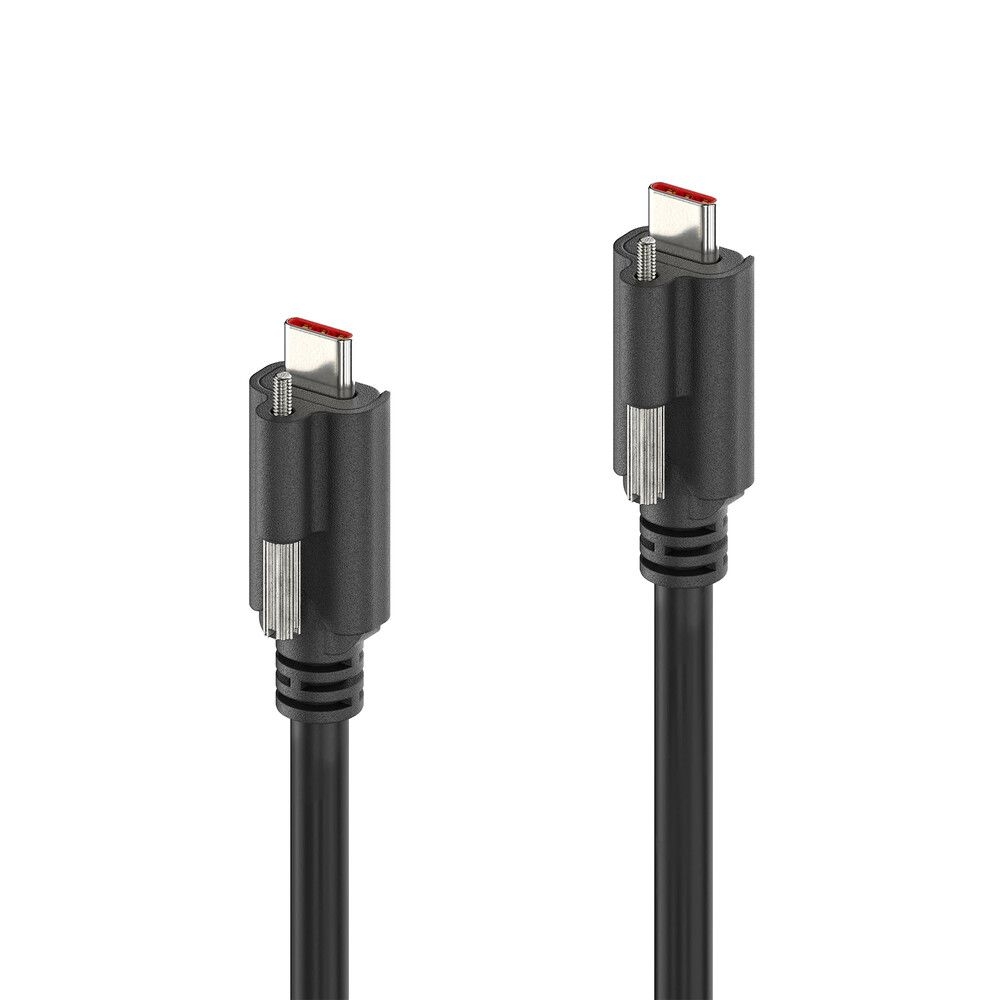 PureLink PI6500-030 - Passives USB4 Gen2x2 Micro-Coax USB-C Kabel - 3 m - 20 Gbps - 4K@60Hz - 100 Watt Power Delivery - SLS-Verriegelung - schwarz