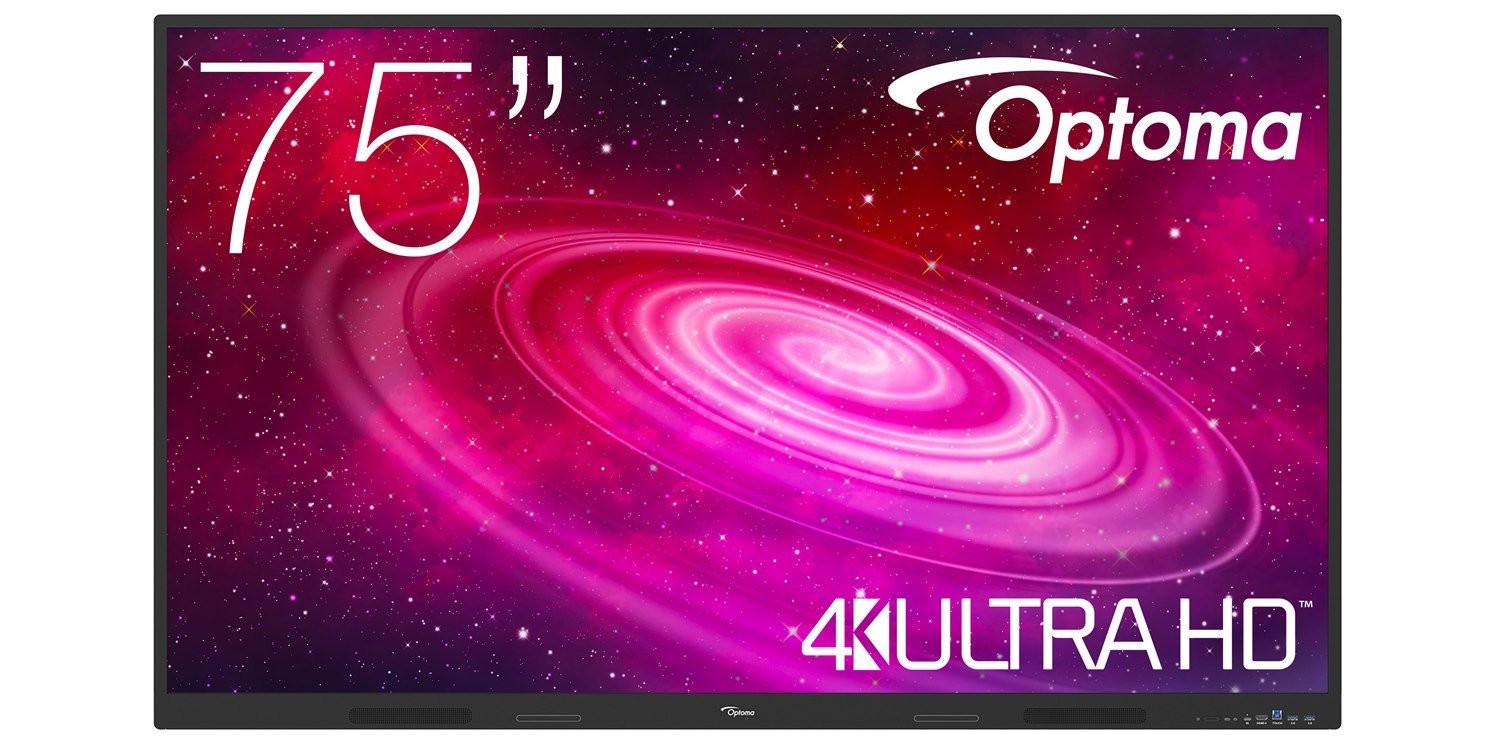 Optoma 1751RK - Interaktives Touch-Display 75 Zoll - UHD 4K VA - 350 cd/m² - Android 14 - 40-Punkt-Touch - VESA 800x400