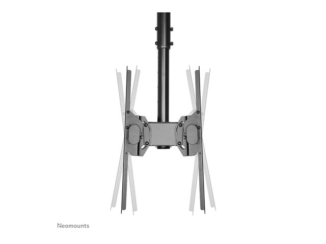 Neomounts NM-C440DBLACK - Dual-Monitor-Deckenhalterung 32-60" - max. 45 kg je Screen - VESA 400x400 - schwenkbar - schwarz