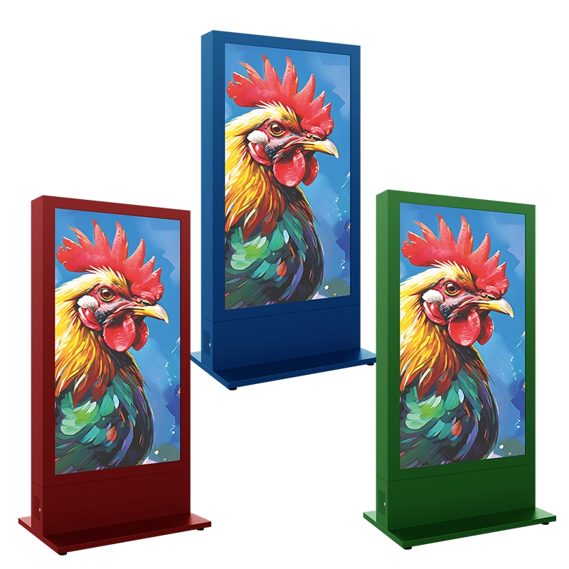 Hagor HP Kiosk 65" FS B2B - Back-to-Back Indoorstele 65" für 2 Displays - Portrait - abschliessbar - Anthrazitgrau