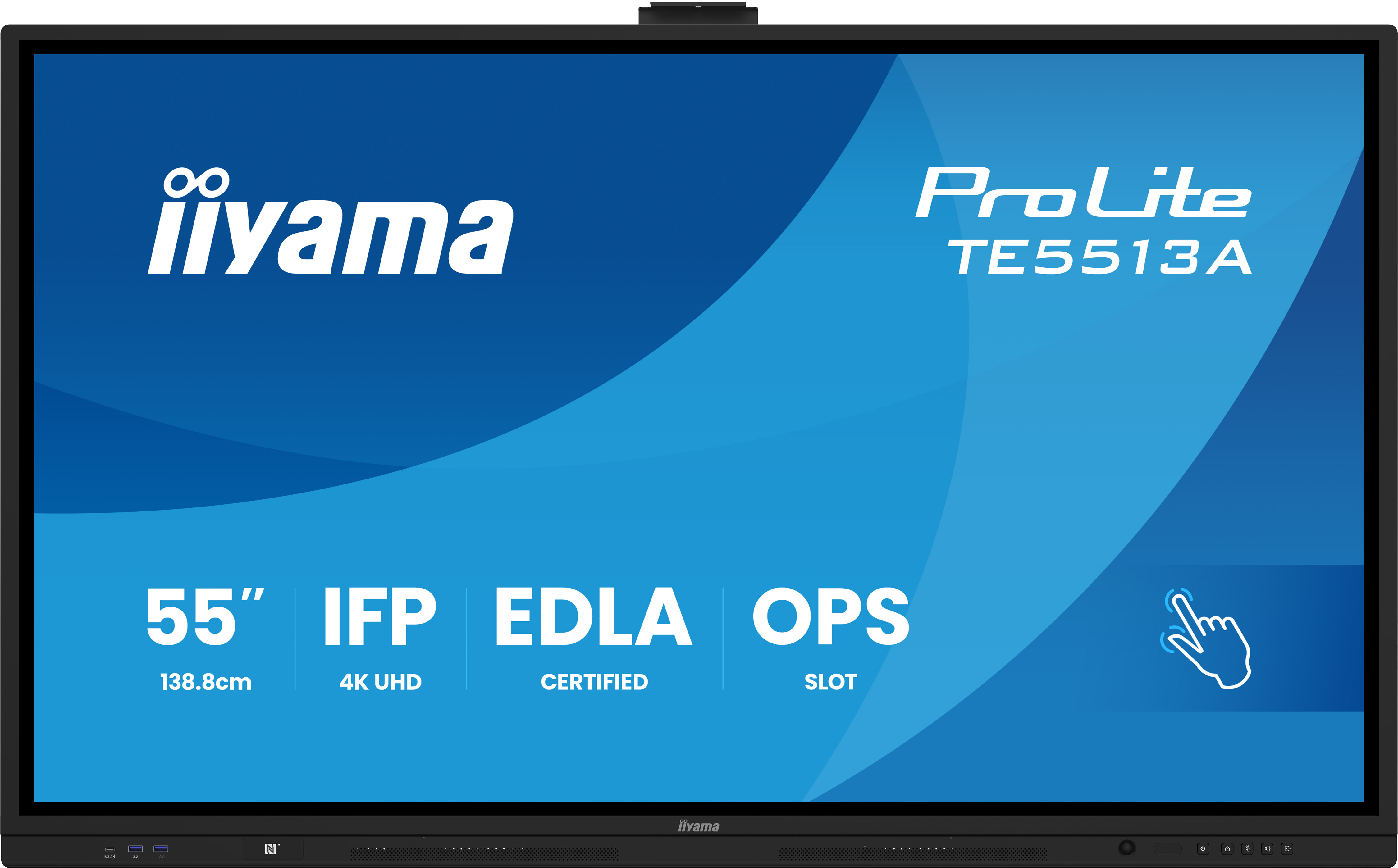 iiyama ProLite TE5513A-B2AG - Interaktives Touch-Display 55 Zoll - 4K UHD - Android 14 EDLA - 40-Punkt-Infrarot-Touch - 2x20W + Subwoofer - VESA 400x400