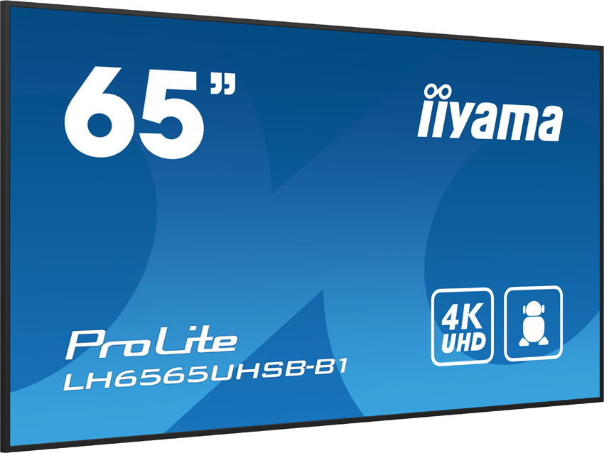 iiyama ProLite LH6565UHSB-B1 - 65" 4K Digital Signage Display, 800 cd/m², Android 11