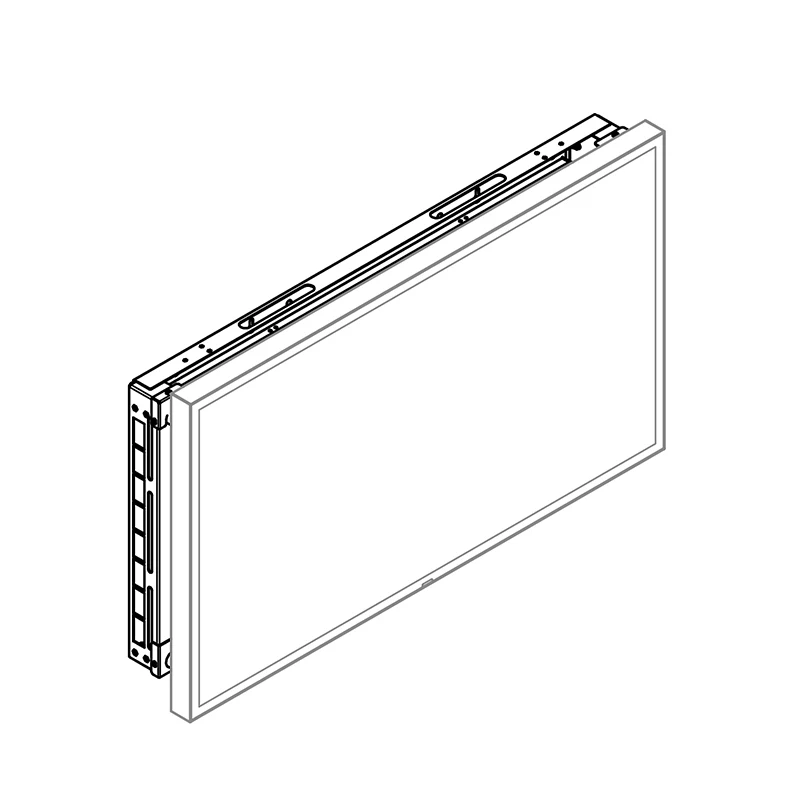Hagor WH Hisense 55OP90FE 5688 - Outdoor-Wandhalterung displayspezifisch für Hisense 55OP90FE - hochwetterfest - Landscape und Portrait - Schwarz